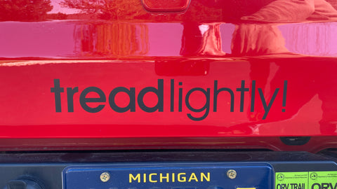 Die-cut Tread Lightly! Logo Decal