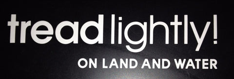Tread Lightly! White Window Decal (3"x10")