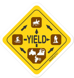 Yield Decal - Trail Etiquette